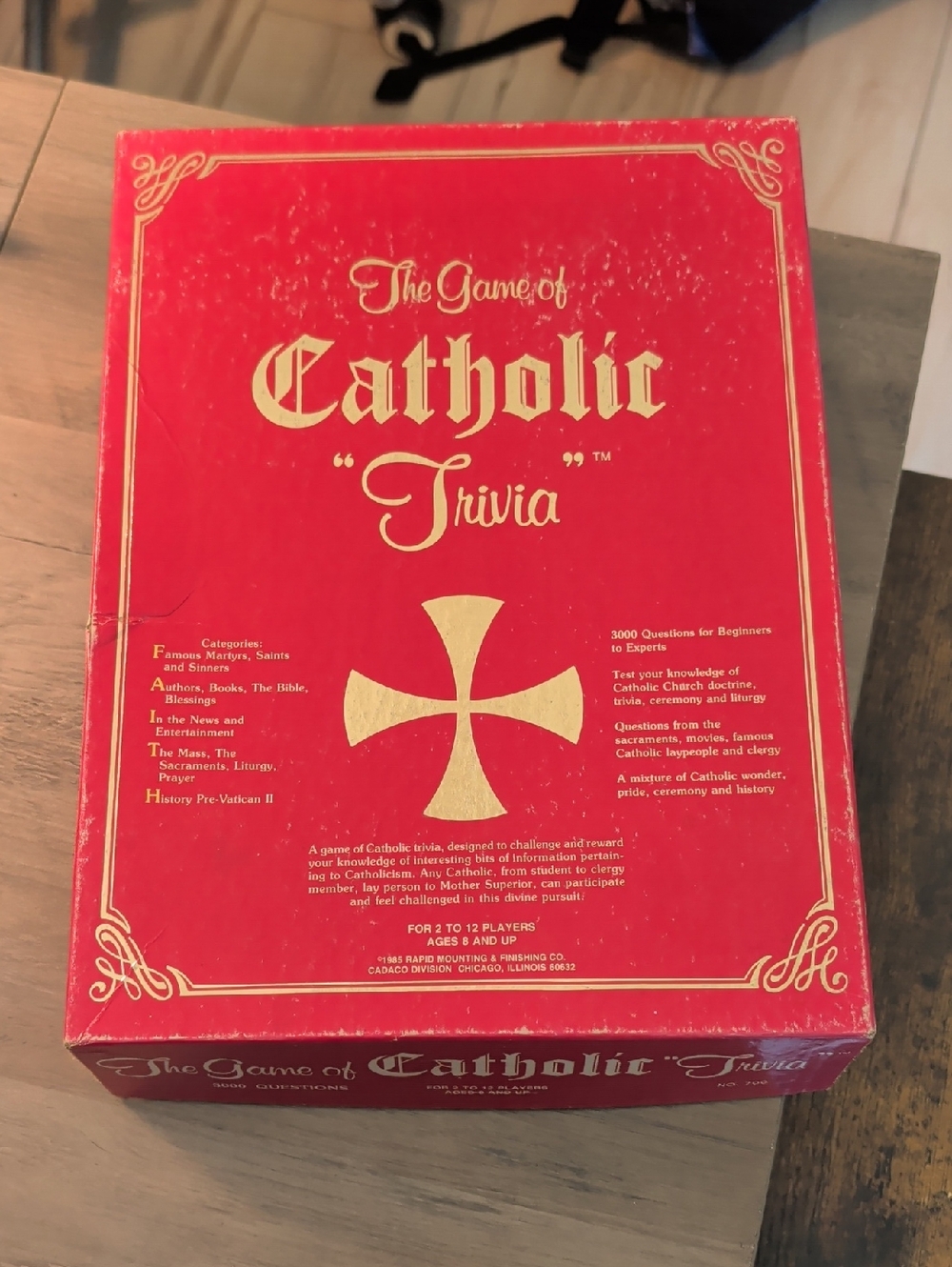 The Game of Catholic Trivia Board Game